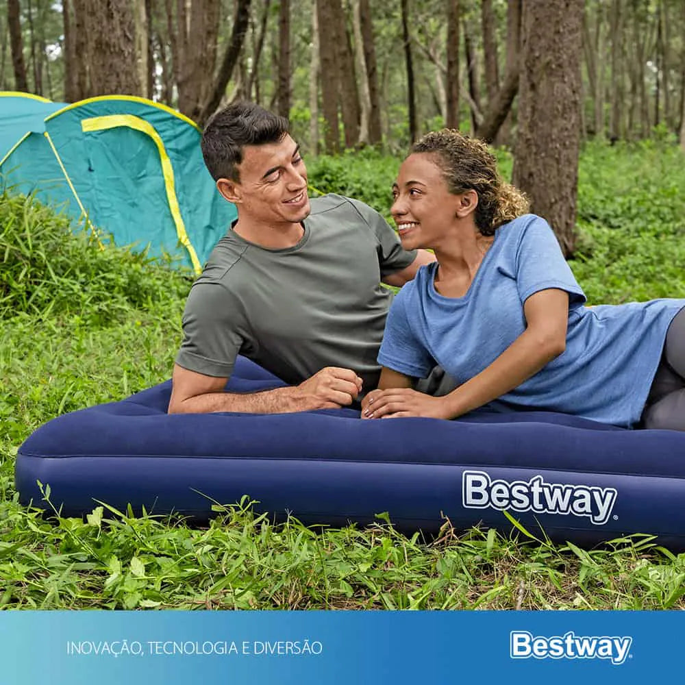 Colchão Inflável Casal Bestway com Inflador Embutido – 300kg, Conforto e Praticidade para Todas as Ocasiões