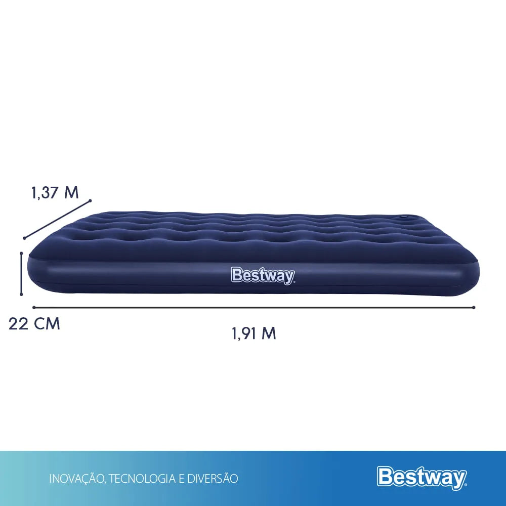 Colchão Inflável Casal Bestway com Inflador Embutido – 300kg, Conforto e Praticidade para Todas as Ocasiões