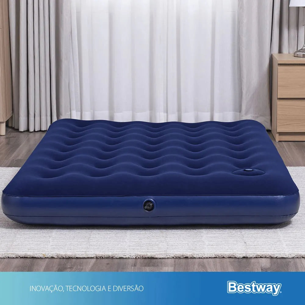Colchão Inflável Casal Bestway com Inflador Embutido – 300kg, Conforto e Praticidade para Todas as Ocasiões