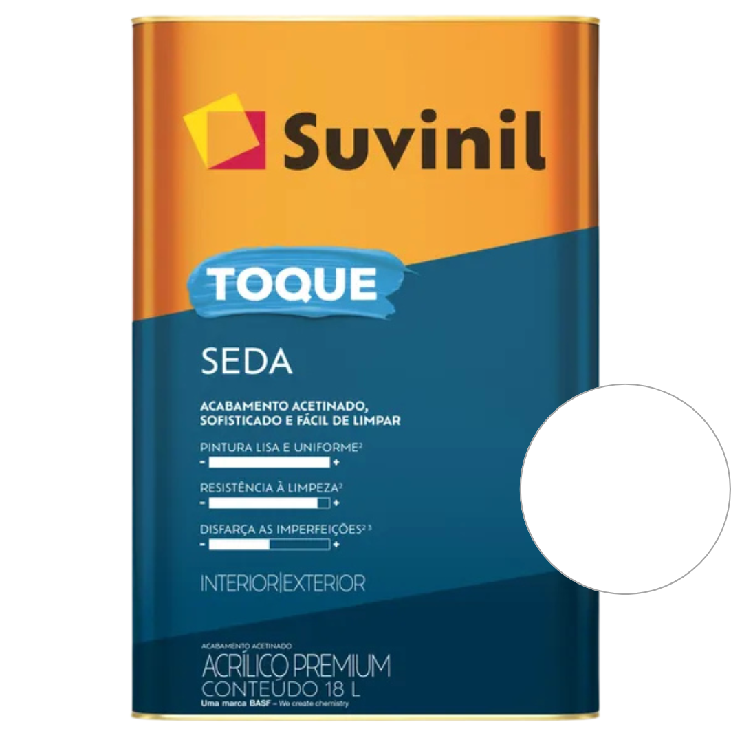 Tinta Suvinil Premium Acrílica Branco  Acetinado Toque Seda