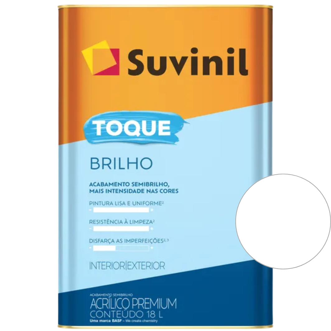 Tinta Suvinil Premium Acrílica Branco Toque Brilho