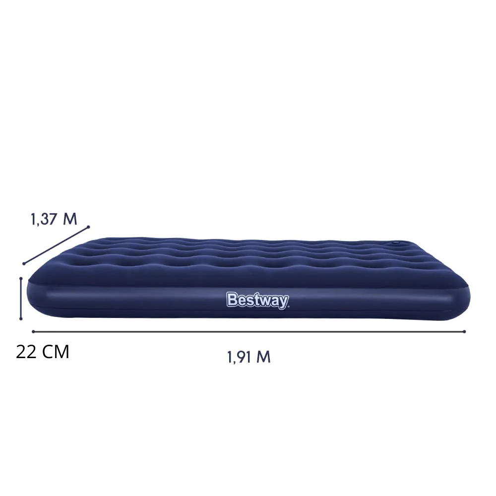 Colchão Inflável Casal Bestway com Inflador Embutido – 300kg, Conforto e Praticidade para Todas as Ocasiões