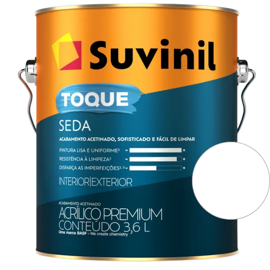 Tinta Suvinil Premium Acrílica Branco  Acetinado Toque Seda