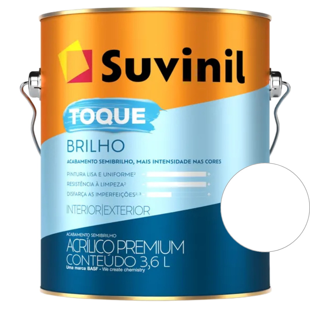 Tinta Suvinil Premium Acrílica Branco Toque Brilho