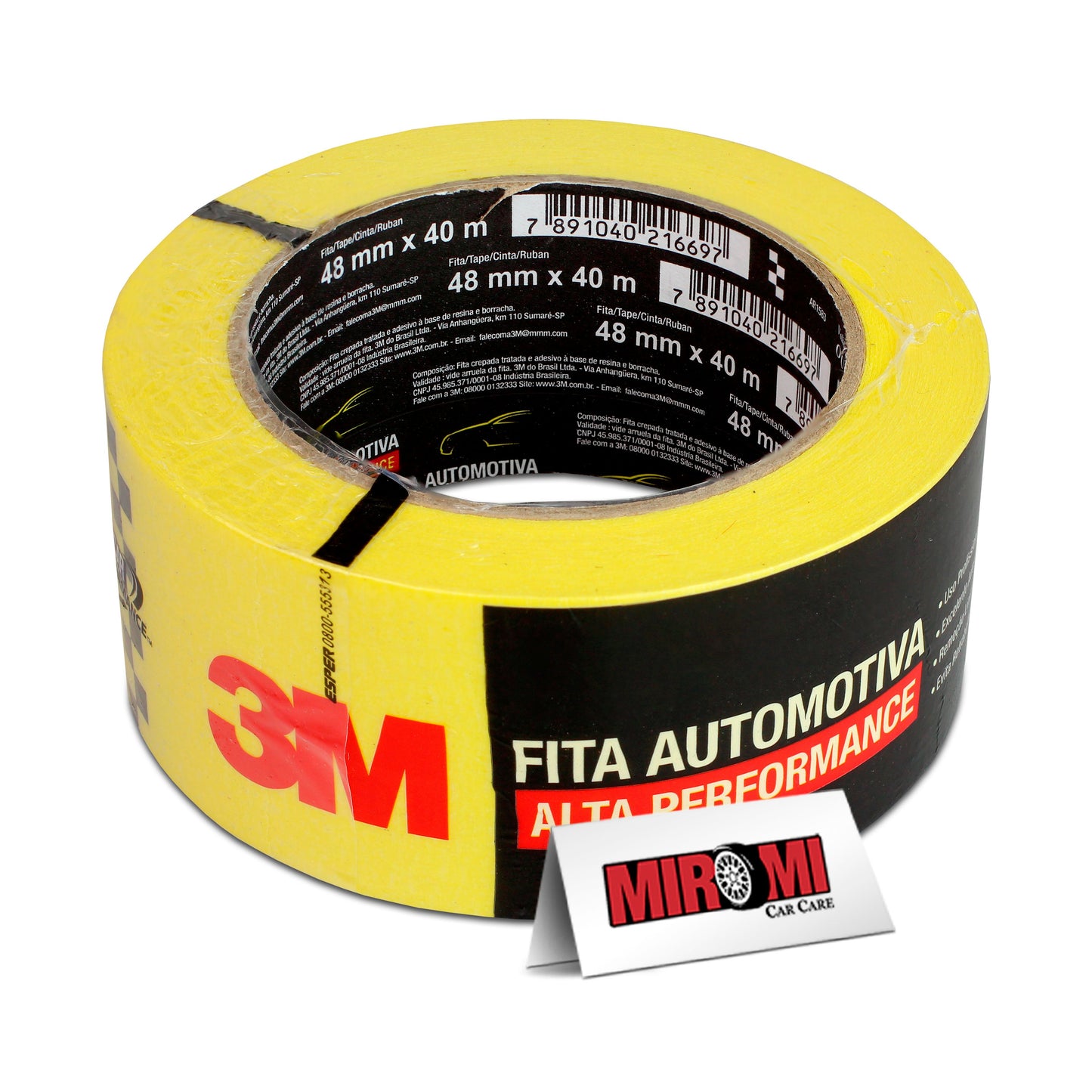 Fita Crepe Amarela 3M Alta Performance 48mmx40m