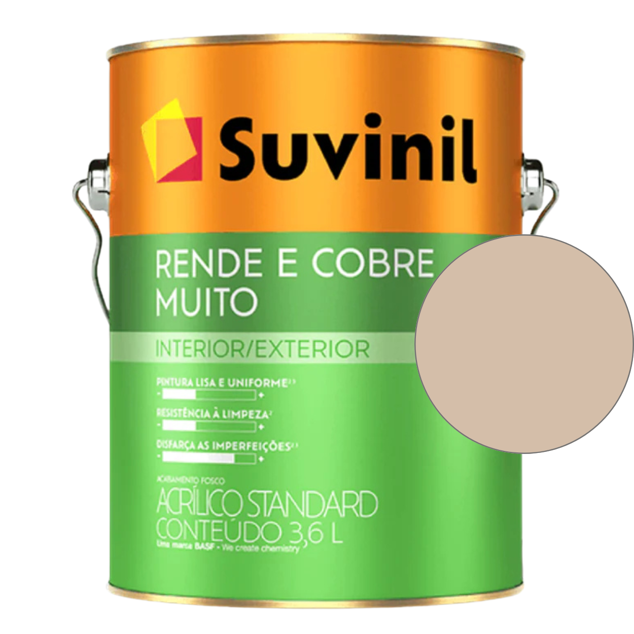 Tinta Suvinil Standard Acrílica Fosca Rende e Cobre 18L