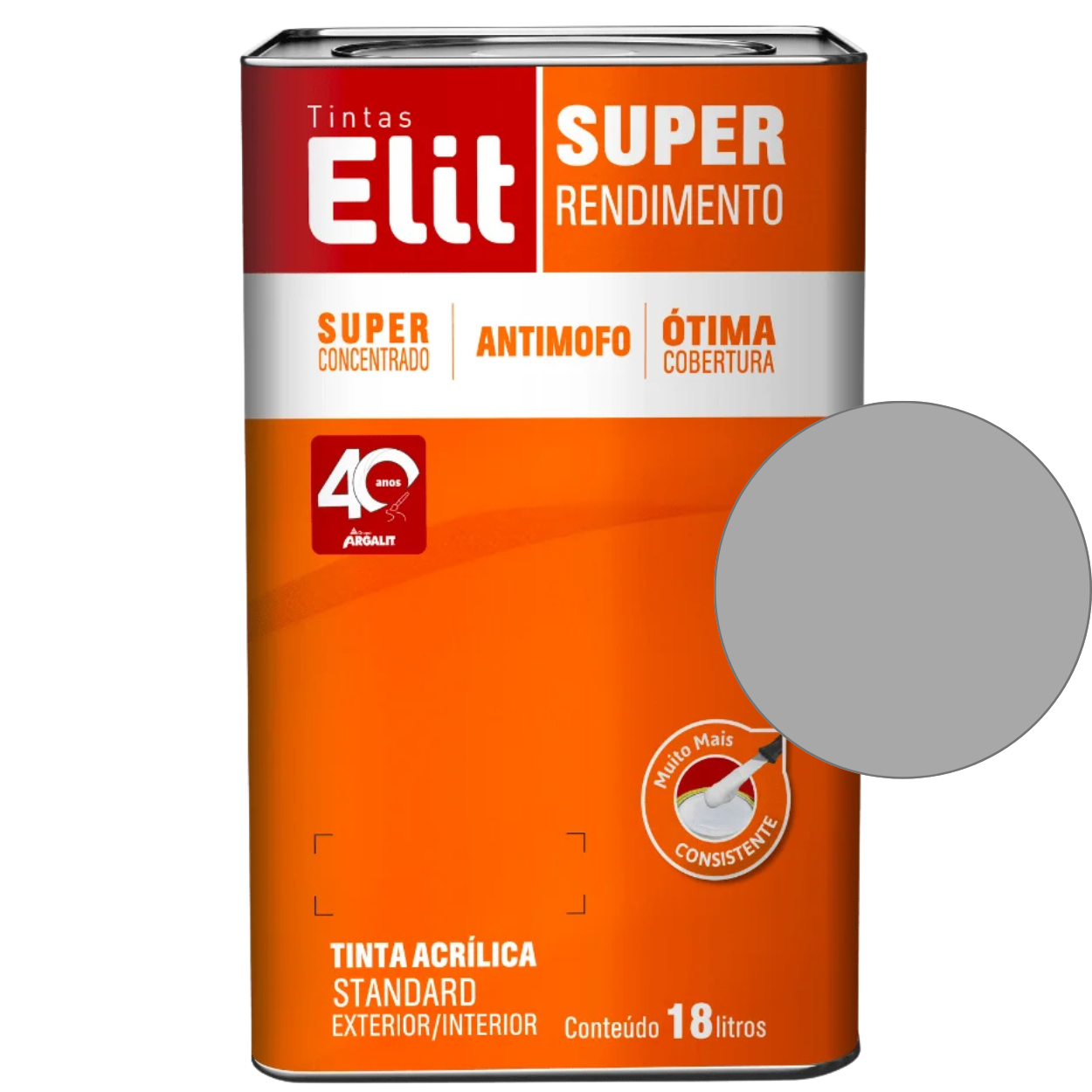 Tinta Acrílica Elit Super Rendimento Fosco 18L e  3,6L