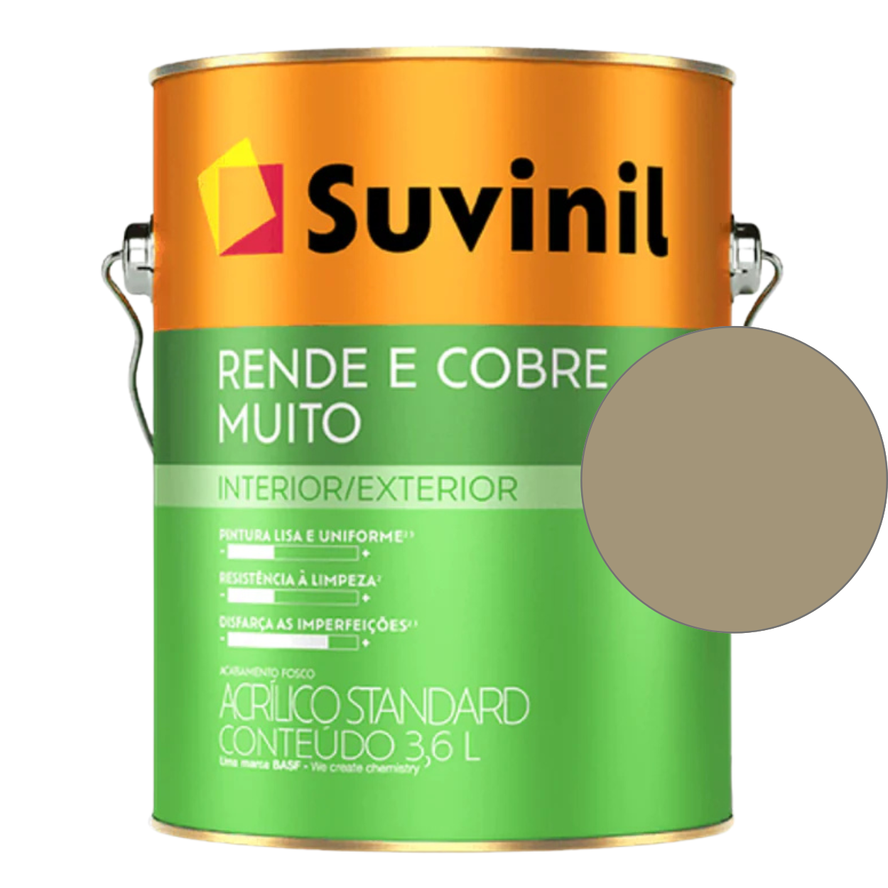 Tinta Suvinil Standard Acrílica Fosca Rende e Cobre 18L