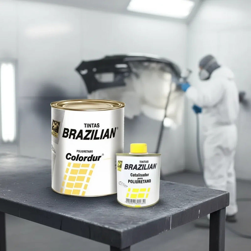 Tinta Pu Branco 9147 Mbb 96 675ml + Catalisador Brazilian