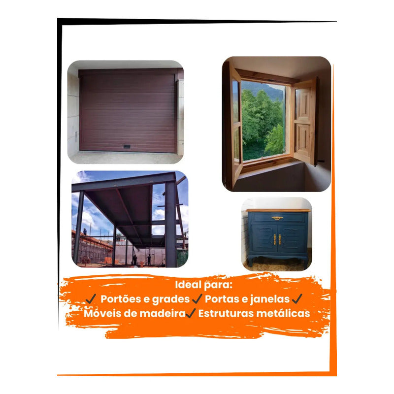 Kit Esmalte Sintético 3,6l + Rolo + Trincha Cores Elit Kit Marfim Brilhante