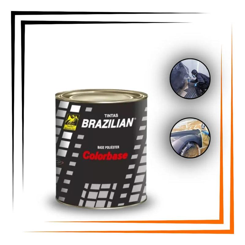 Tinta Automotiva Poliéster Cinza Pontal Met. - 900ml.