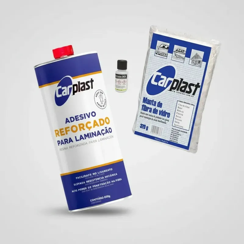 Kit Resina Para Fibra De Vidro + Manta Carplast Incolor