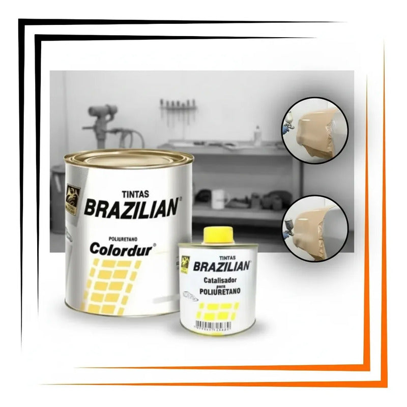 Tinta Pu Bege Arena Vw 93 675ml + Catalisador Brazilian