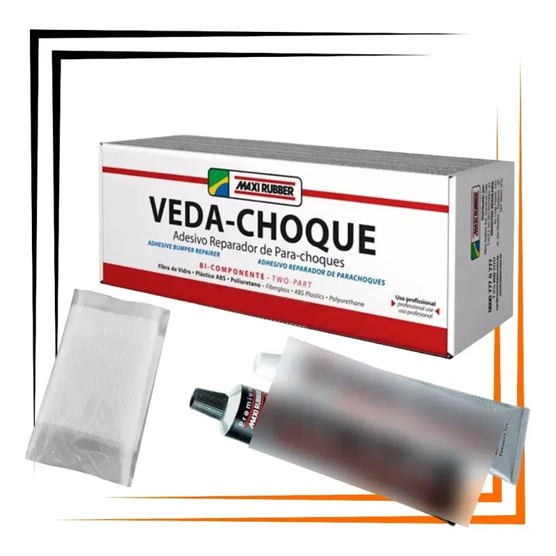 Kit Veda Choque Automotivo  Reparador Com Bisnagas E Manta Branco / Prata