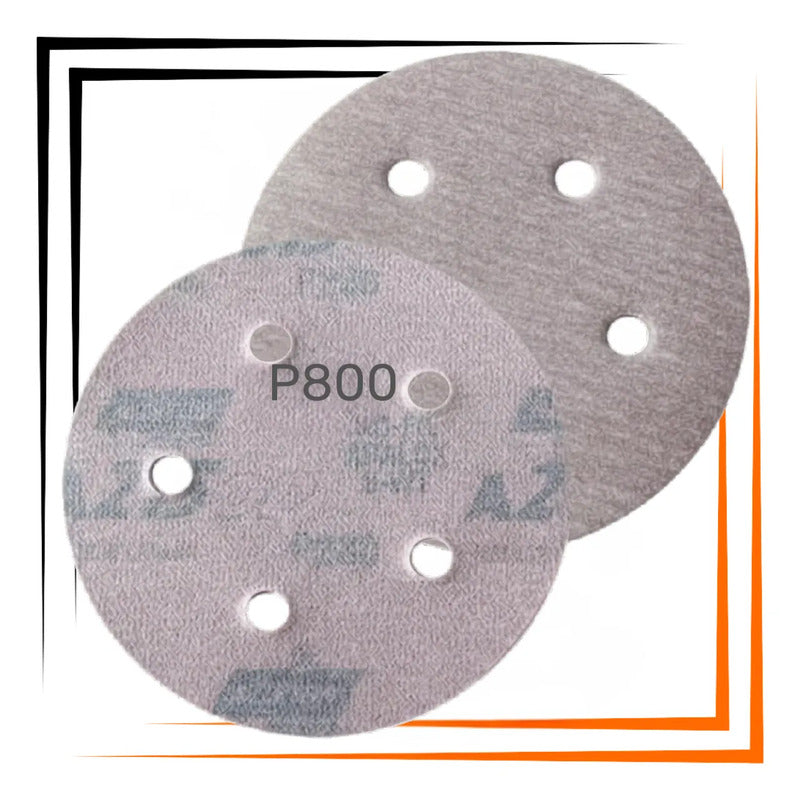 10 Lixas Hookit Norton A275 6 Polegadas - (escolha O Grão) 800