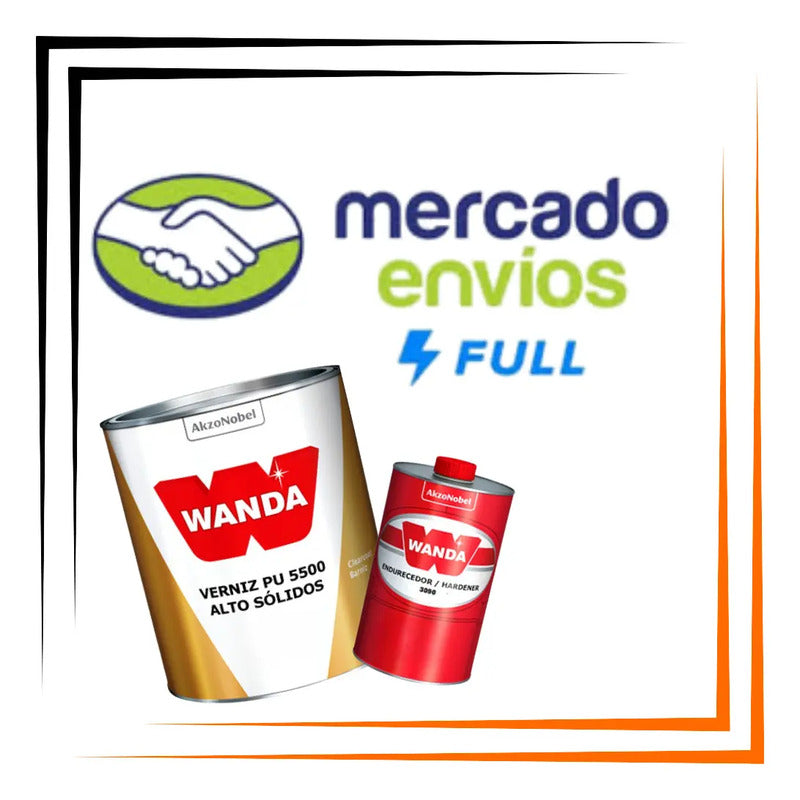 Verniz Pu Wanda 5500 750ml + Catalisador Alto Brilho Automot