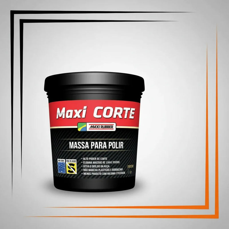 Massa P/ Polir Max Corte 1 Kg Maxi Rubber - Uso Automotivo Branco