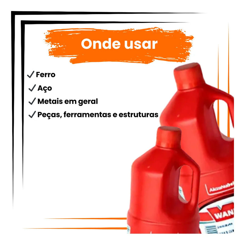 Desoxidante 1l Wanda Remove Ferrugem E Limpa Metais Incolor Incolor