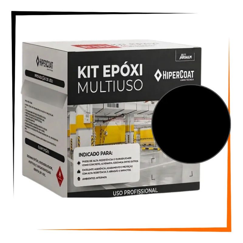 Kit Revestimento Epóxi Elit Multiuso 3,6l Componente A+b Tom Preto Revestimento