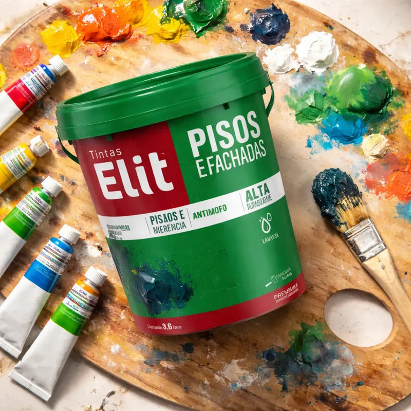 Tinta Azul Fosco Elit Pisos E Fachadas 3,6l Quadras Comerciais