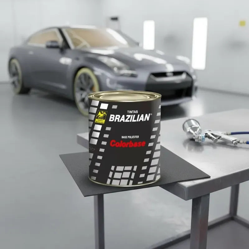 Tinta Automotiva Poliéster Preto Premium Nissan 07 - 900ml.