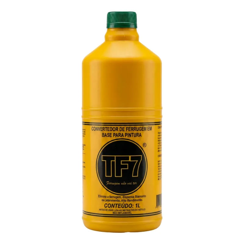 Convertedor De Ferrugem Tf7 1 Litro Neutralizador Ferrugem Amarelo