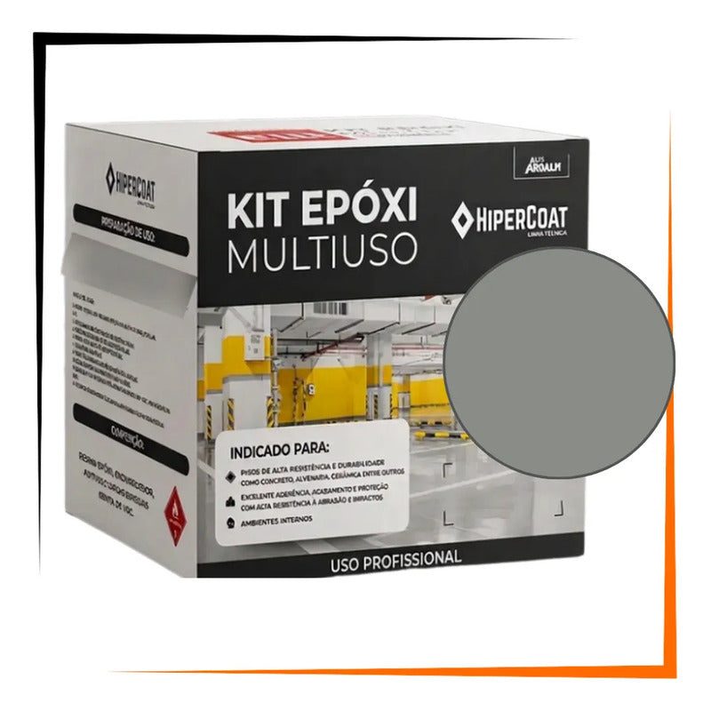 Kit Revestimento Epóxi Elit Multiuso 3,6l Componente A+b Cinza Medio