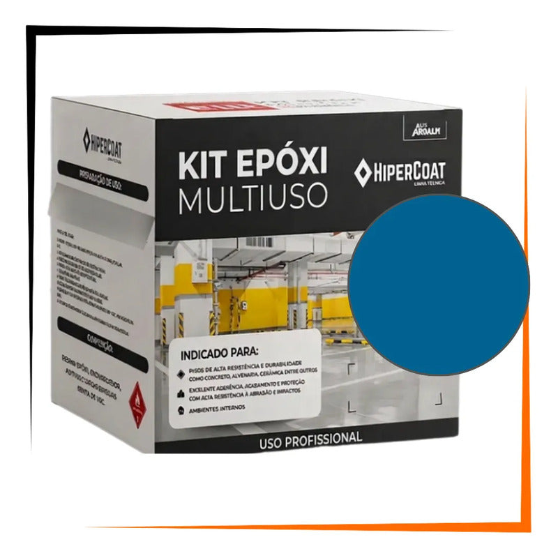 Kit Revestimento Epóxi Elit Multiuso 3,6l Componente A+b Tom Revestimento Blue