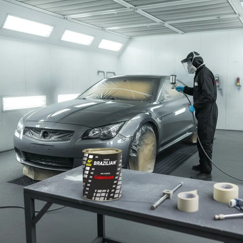 Tinta Automotiva Poliéster Cinza Paladium Met. - 900ml.