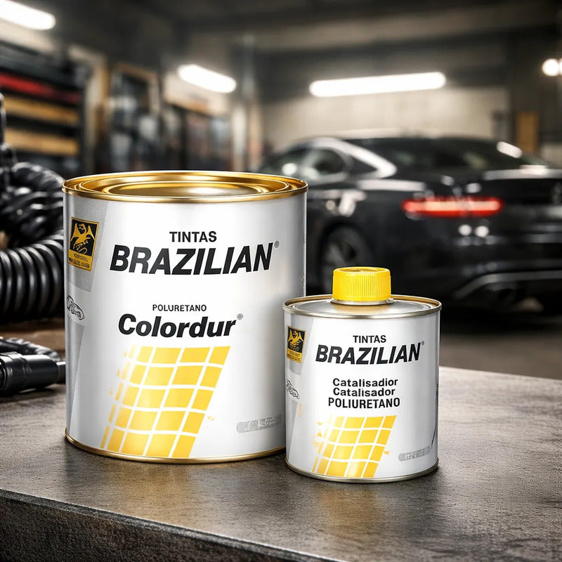 Tinta Pu Preto Ninja Vw 95 675ml + Catalisador Brazilian