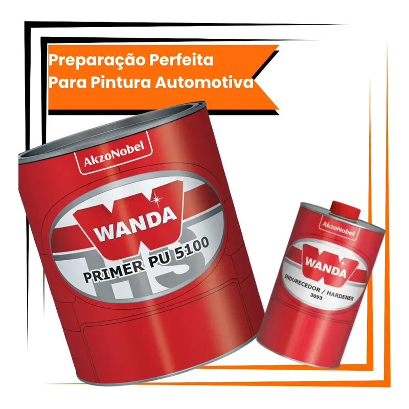 Primer Pu Wanda 5100 Automotivo + Catalisador Profissional