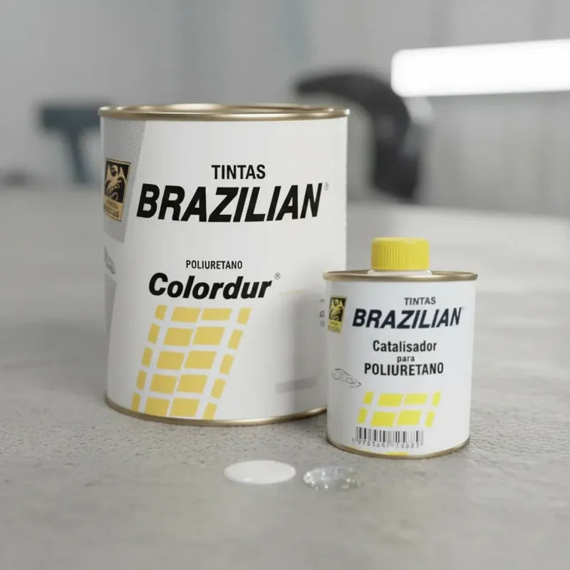 Tinta Pu Branco Cristal Vw 675ml + Catalisador Brazilian