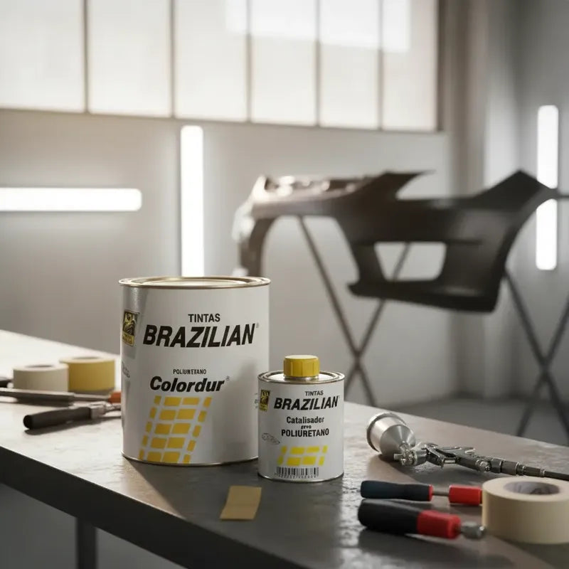 Tinta Pu Amarelo Imperial Vw75 675ml + Catalisador Brazilian