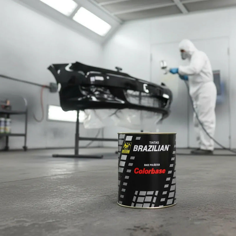 Tinta Automotiva Poliéster Preto Ninja Vw 95- 900ml