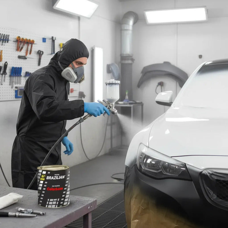 Tinta Automotiva Poliéster Branco Geada Vw 95 - 900ml.