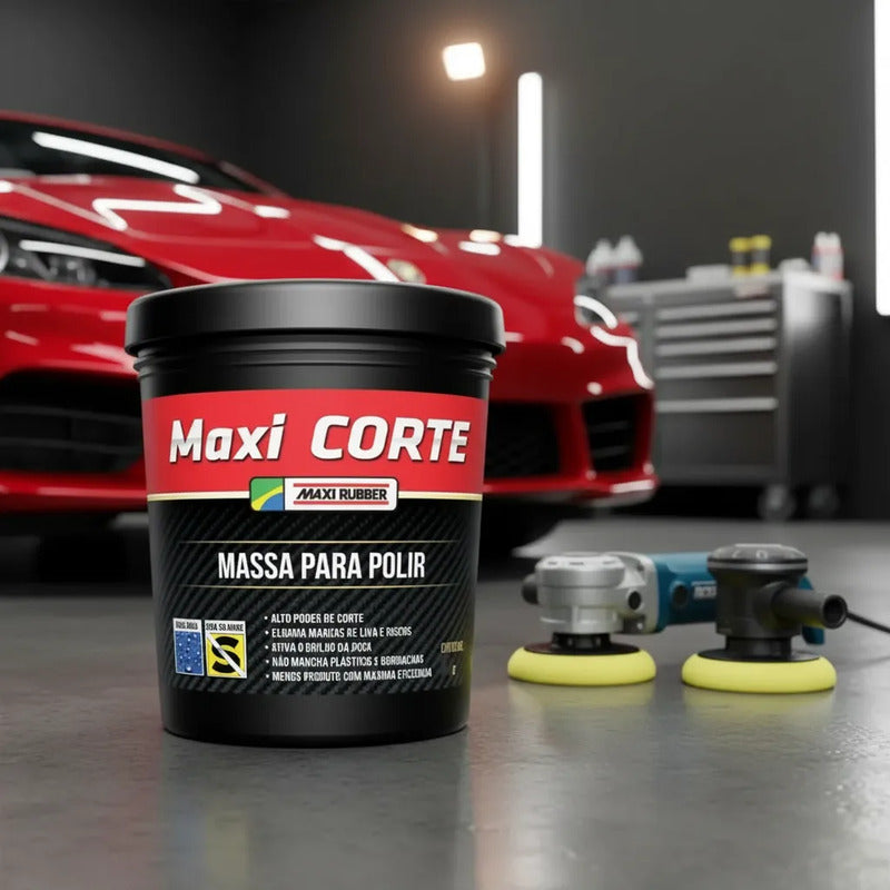 Massa P/ Polir Max Corte 1 Kg Maxi Rubber - Uso Automotivo Branco