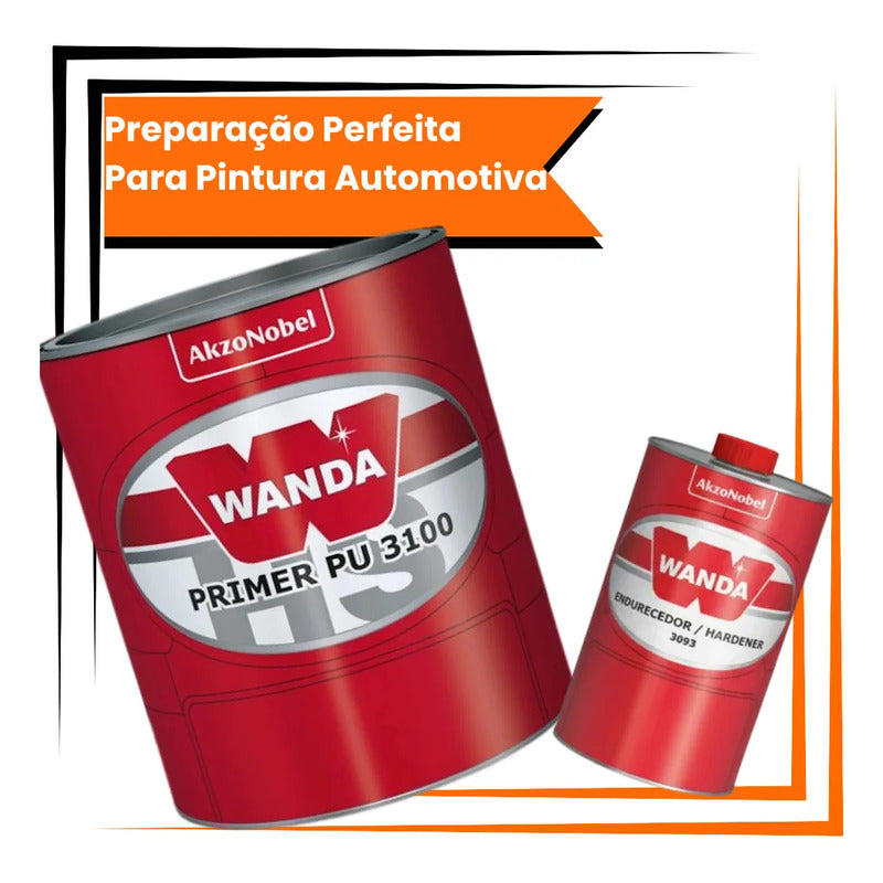 Primer Pu Wanda 3100 Automotivo + Catalisador Profissional
