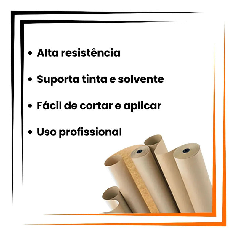 Bobina Papel Semi Kraft 90cm X 50m Cady Envelopamento Automotivo