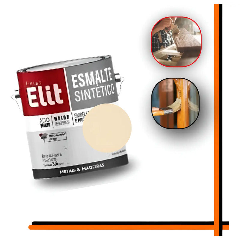 Tinta Esmalte Sintético Elit 3,6l Metais Madeiras Brilho