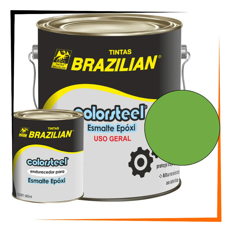 Tinta Epóxi Alta Resistência + Endurecedor 3,6l Kit Profissi Verde Segurança Brilhante