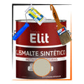 Kit Esmalte Sintético 3,6l + Rolo + Trincha Cores Elit Kit Platina Brilhante