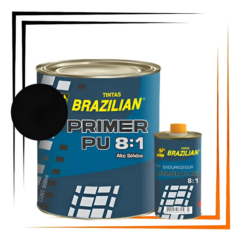 Primer Pu Super Brazilian + Catalisador 900ml Preto