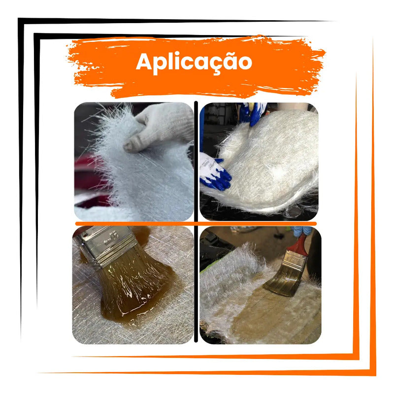 Kit Resina Para Fibra De Vidro + Manta Carplast Incolor