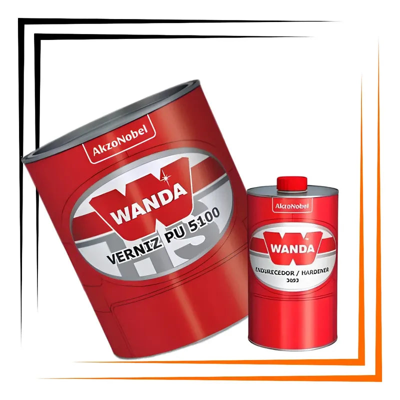 Kit Reparação: Verniz Pu 5100 Alto Sólidos 750ml + Massa Poliéster M3500 750g