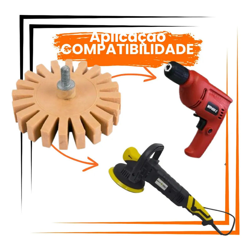 Disco Removedor De Cola E Adesivos Automotivo (ventilado) Marrom-claro