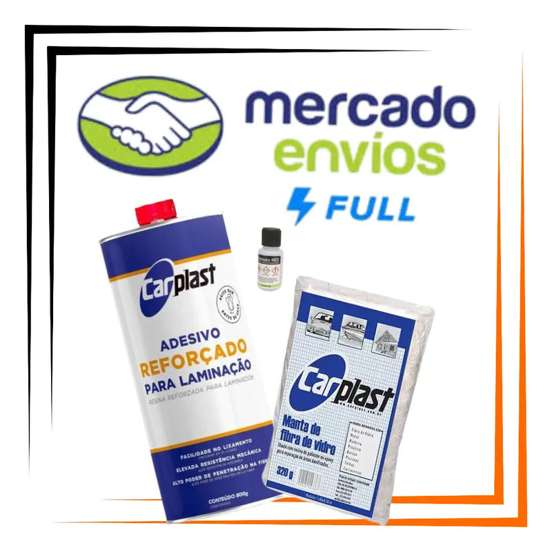 Kit Resina Para Fibra De Vidro + Manta Carplast Incolor