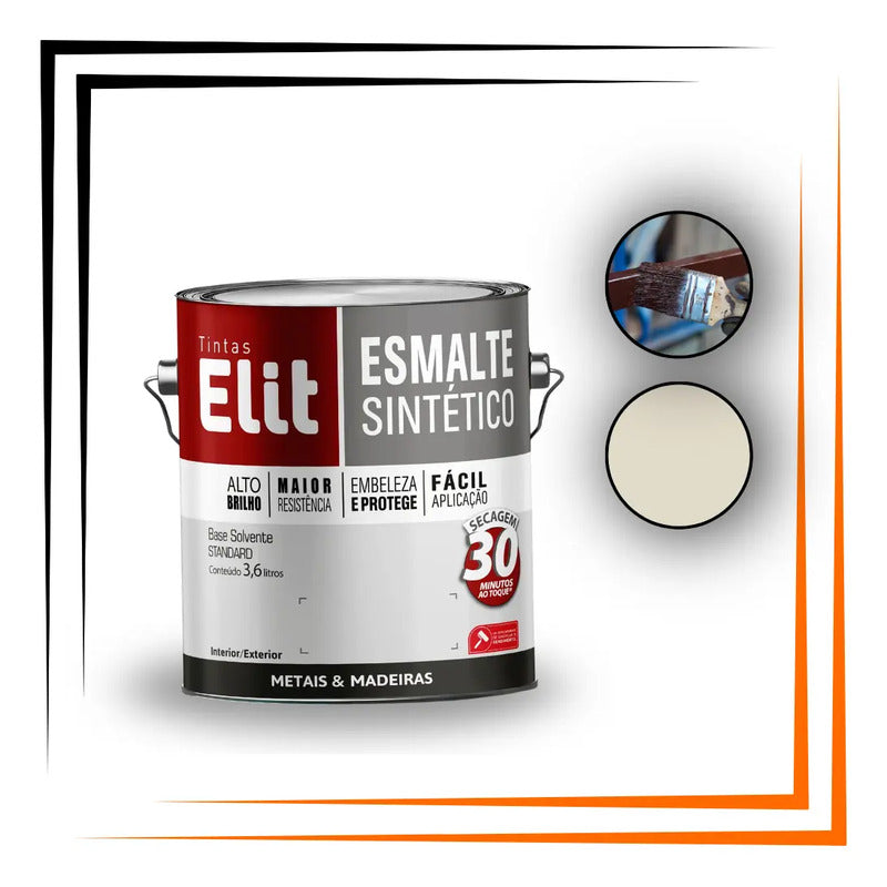 Tinta Esmalte Sintético Elit 3,6l Rápida Secagem Brilho