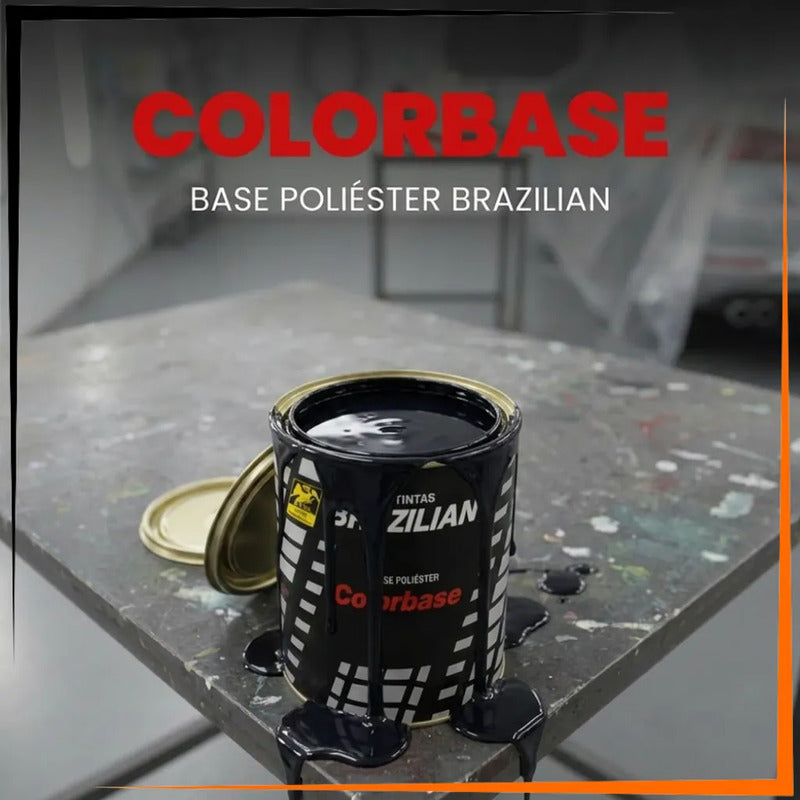 Tinta Base Poliéster Brazilian 900ml Tons De Preto Preto Perola Toy 99/03