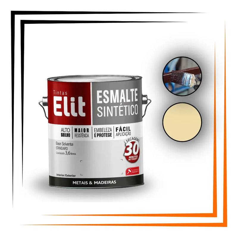 Esmalte Elit 3,6l Alta Resistência Brilhante Metais