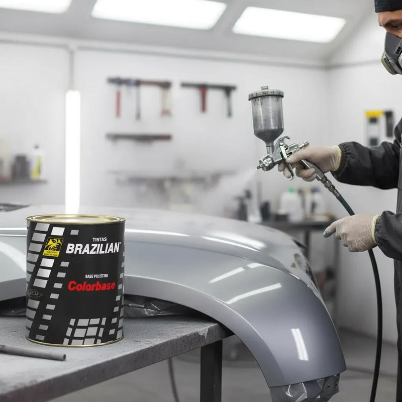 Tinta Automotiva Poliéster Cinza Urano Vw - 900ml.